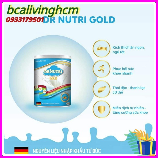 Sữa nghệ nano curcumin tăng cân Dr. Nutri Gold dinh dưỡng cho bệnh nhân hậu phẫu,bệnh nhân suy dinh dưỡng lâu năm 900gr