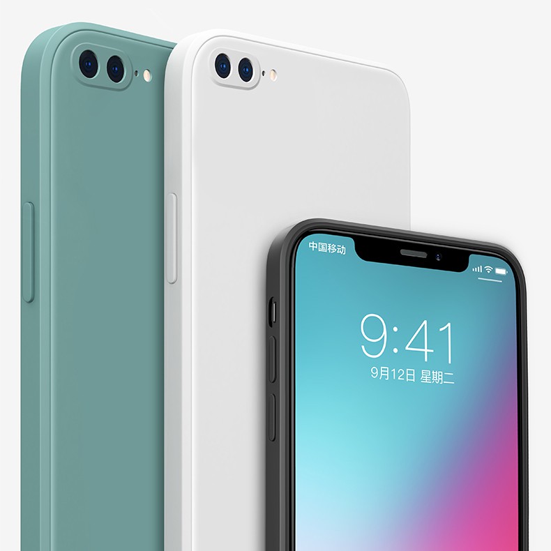 Ốp Lưng iphone 7Plus 8Plus Cạnh Vuông Chống Bẩn Full Viền | Có Lót Nhung Chống Trầy Xước, Chống Sốc | GuCase GCIP02