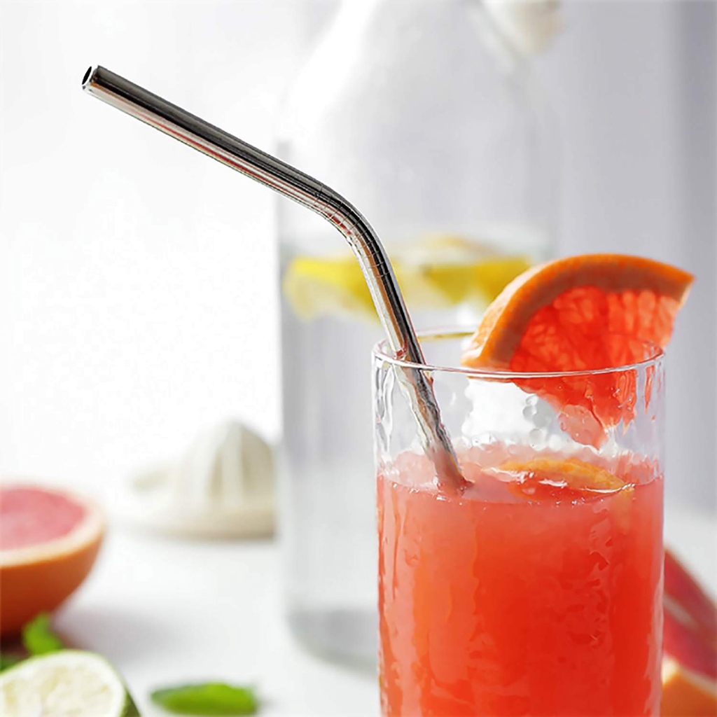 Ống hút kim loại chất liệu thép không gỉ với bàn chải làm sạch