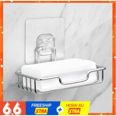 [ XẢ XẢ XẢ XẢ ] Khay Kệ Inox dán tường để xà bông phòng tắm siêu dính (9905)