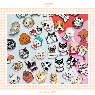 Huy Hiệu Cài Áo - Pin Cài Cặp Sách, Túi Tote Những Chú Chó Husky Shiba Inu (Đọc Kĩ Lưu Ý)