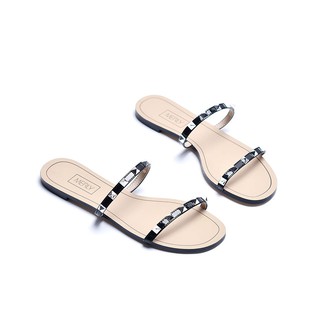Dép sandal quai ngang đính đinh Merly 1195