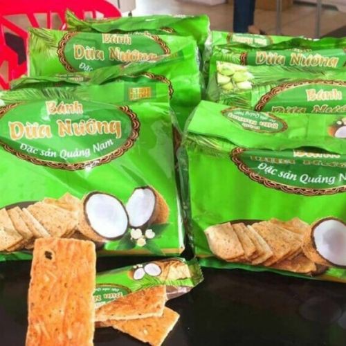 Bánh dừa nướng siêu ngon đặc sản Quảng Nam mỗi gói 150gram. Đặc Sản Quảng Nam món quà từ thiên nhiên