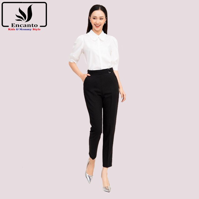 Quần tây nữ dáng baggy ống đứng vải cao cấp chống nhăn phù hợp đi làm đi học Encanto