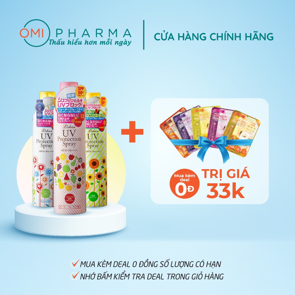 Xịt Chống Nắng, Chống Nước Cho Da Mặt Và Da Body Lishan UV Protection Spray SPF 50+ PA++++ 230g