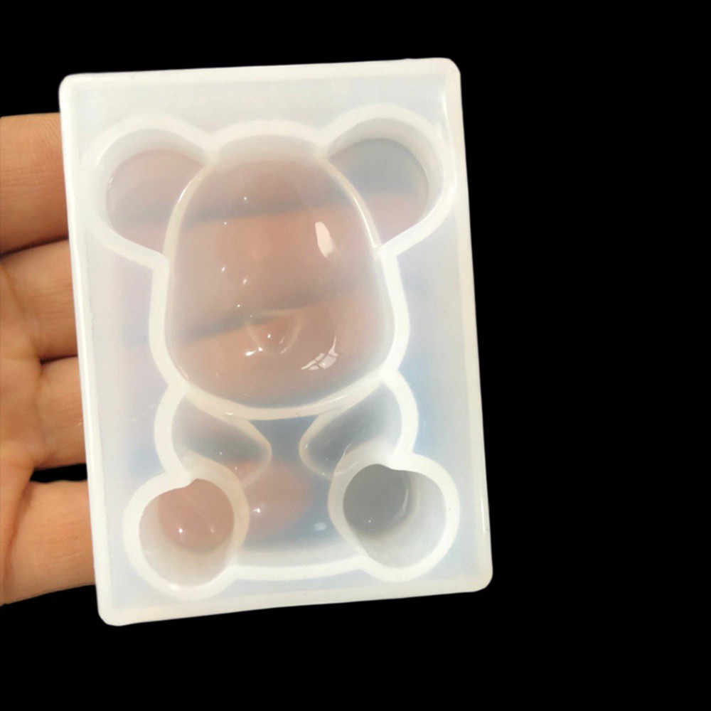 Khuôn Silicon Làm Móc Chìa Khóa Hình Gấu Dễ Thương