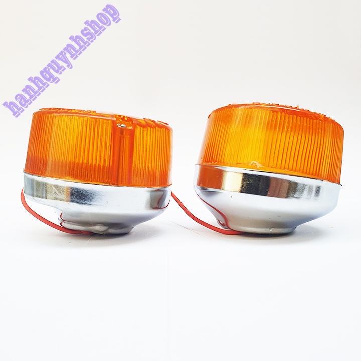 Bộ 2 Cụm Đèn Xi Nhan Trước Xe 81 Chóa Nhựa Đế Kim Loại