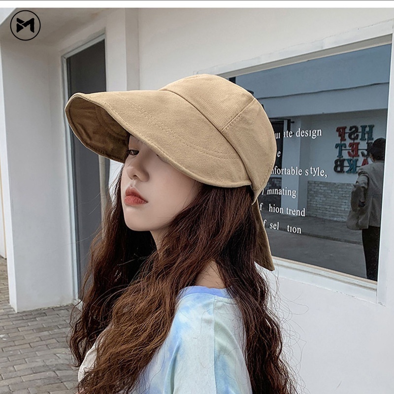 Nón Rộng Vành Hở Chóp Có Gắn Nơ To Chống Tia Uv Thời Trang Mùa Hè 2022 Phong Cách Hàn Quốc Cho Nữ