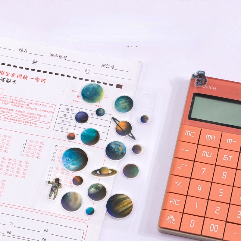 Miếng Dán Trang Trí Hình Hành Tinh Hoạt Hình Deli 25919 Dành Cho Học Sinh Mẫu Giáo