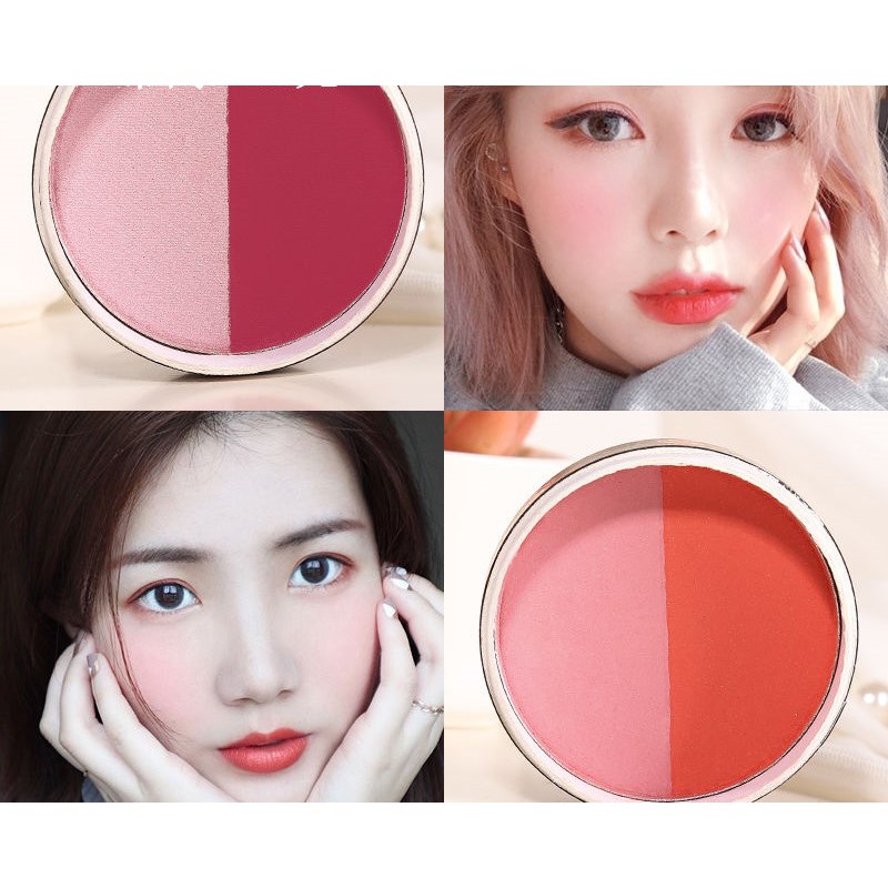 [Hàng mới về] Phấn Má Hồng Hai Màu Tông Cam Vàng Trang Điểm Tự Nhiên Thanh Lịch Cho Nữ | BigBuy360 - bigbuy360.vn