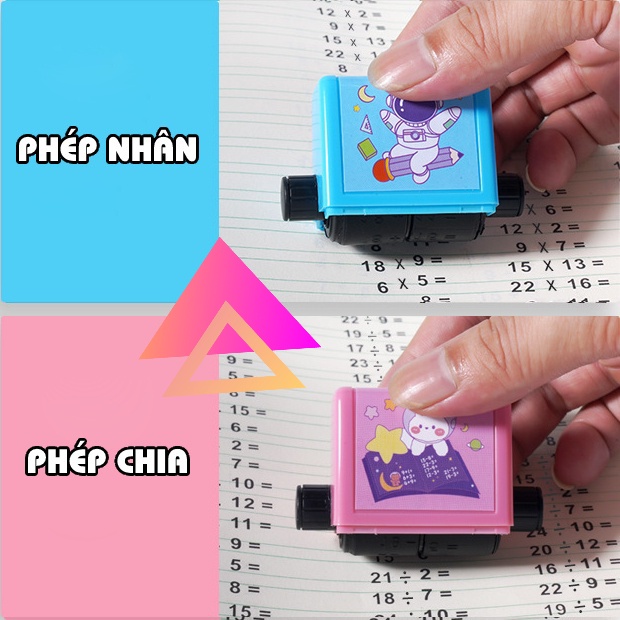 Con Lăn Phép Tính Toán Học 4 phép tính Cộng, Trừ, Nhân, Chia - Máy in tạo phép tính tự động cho bé