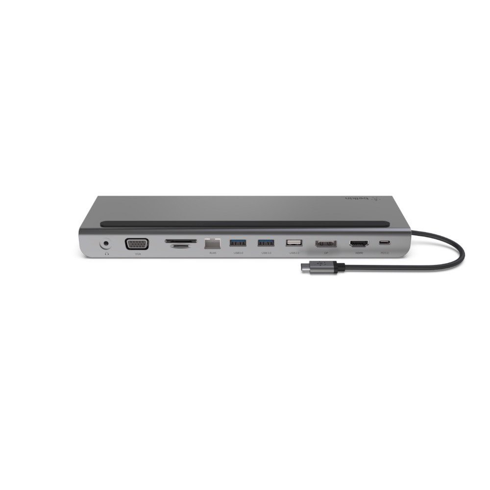 Bộ chuyển đổi Dock USB type C 11-in-1 Multiport Belkin tối ưu không gian làm việc - HÀNG CHÍNH HÃNG CAO CẤP - INC004bt