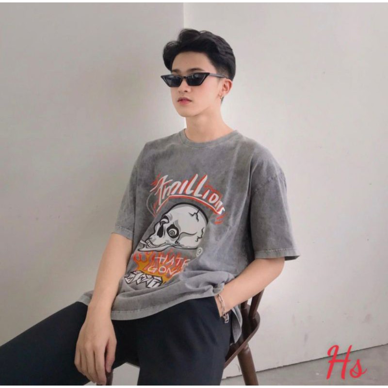 Áo phông mặt quỷ - Áo thun lỡ size M,L,XL HS