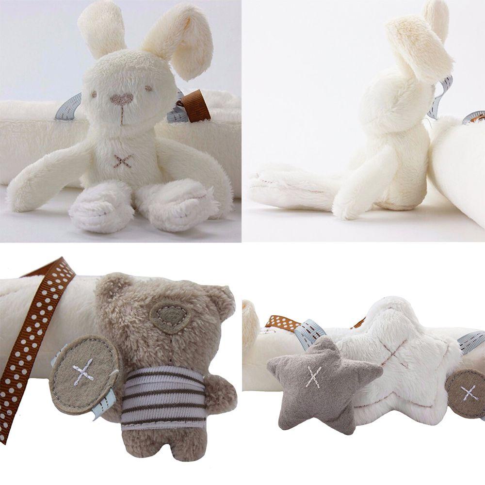 Chuông Lắc Cầm Tay Hình Thỏ Mềm Mại Dễ Thương Cho Xe Đẩy Em Bé