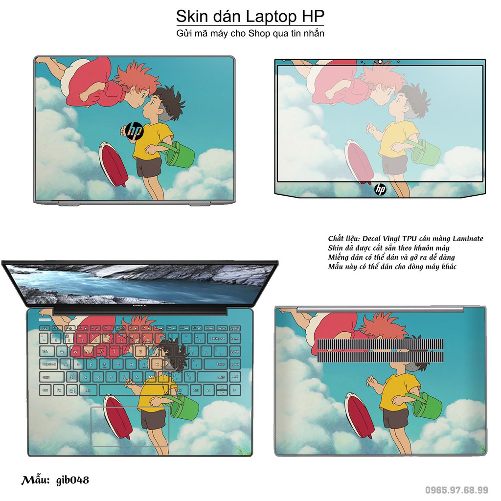 Skin dán Laptop HP in hình Ghibli film (inbox mã máy cho Shop)