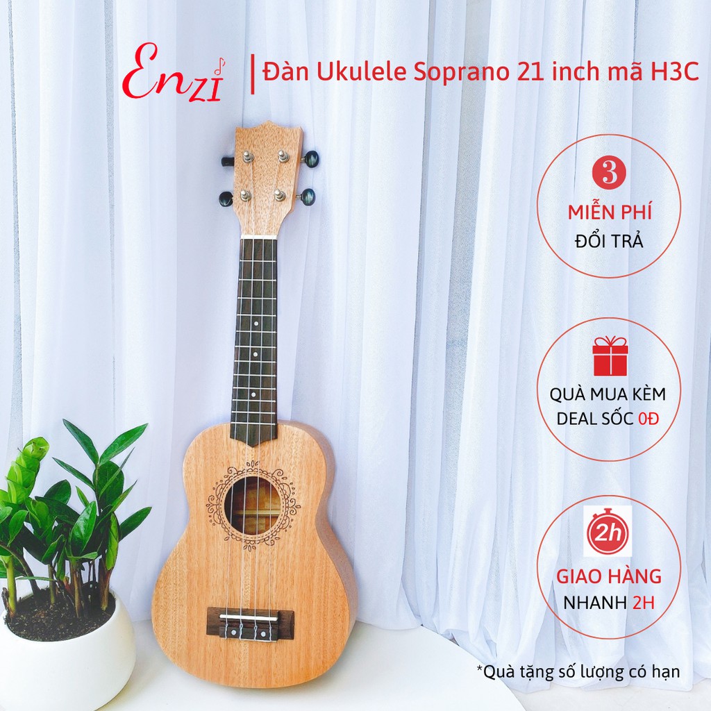 Đàn ukulele soprano 21 inch gỗ giá rẻ chất lượng tốt Enzi