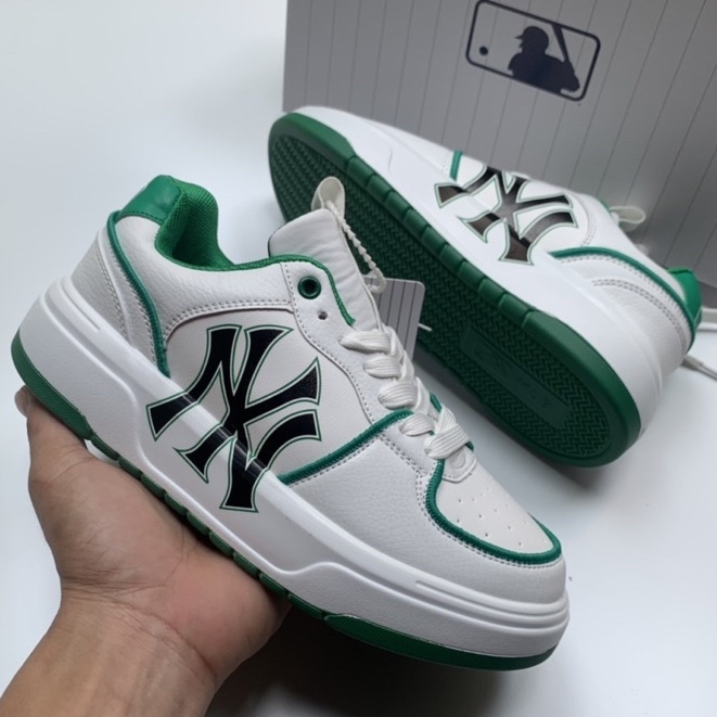 Giày Sneaker MLB Chunky Liner New York Yankees Off White Green