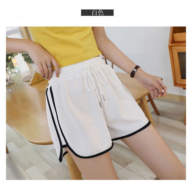 Quần ngắn thể thao lưng cao ống rộng size S-5XL tùy chọn cho nữ | BigBuy360 - bigbuy360.vn