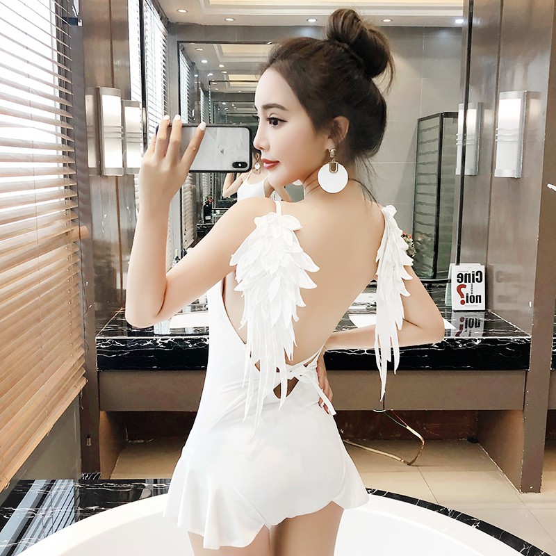 Bộ Đồ Bơi Màu Đen Họa Tiết Cánh Thiên Thần Thêu Quyến Rũ Cho Nữ | BigBuy360 - bigbuy360.vn