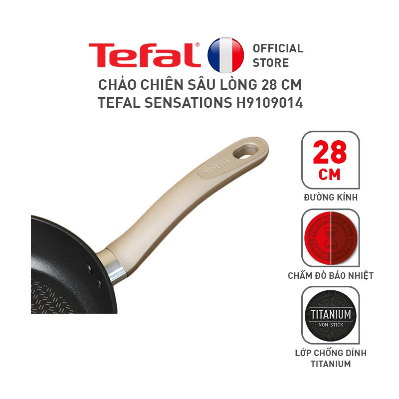 Chảo chiên sâu lòng Tefal Sensations 28 cm (H9109014)