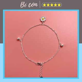  Vòng Chân Hoa Cúc Họa Mi💝FREESHIP💝Lắc Chân Cúc Họa Mi Bạc Ta [lac chan bac]