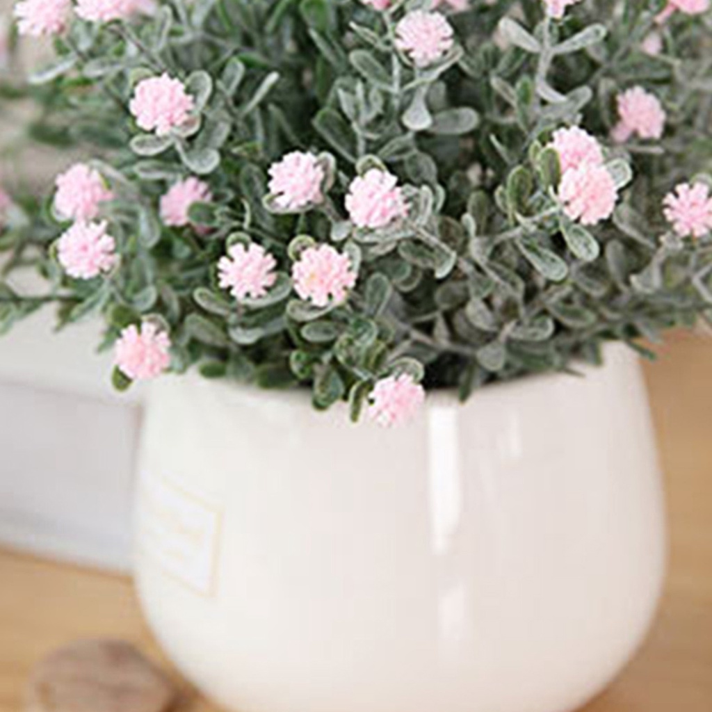 Chậu hoa cúc giả bằng nhựa thiết kế sống động trang trí cho ban công