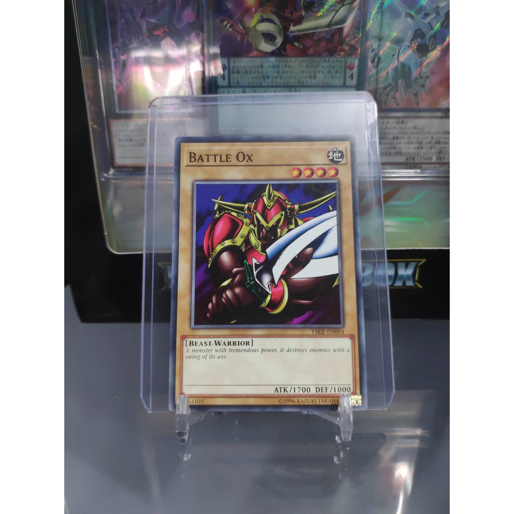[ Dưa Hấu Yugioh ] Lá bài thẻ bài Battle Ox - Tặng bọc bài nhựa bảo quản
