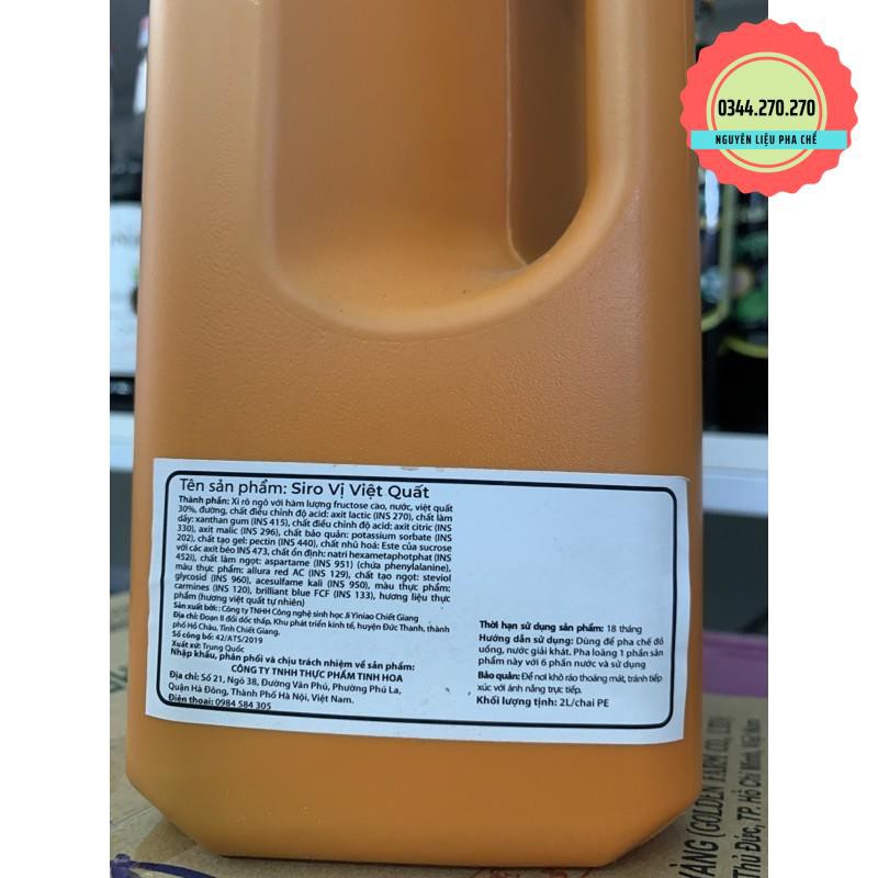 Syrup BODUO Việt quất 2L