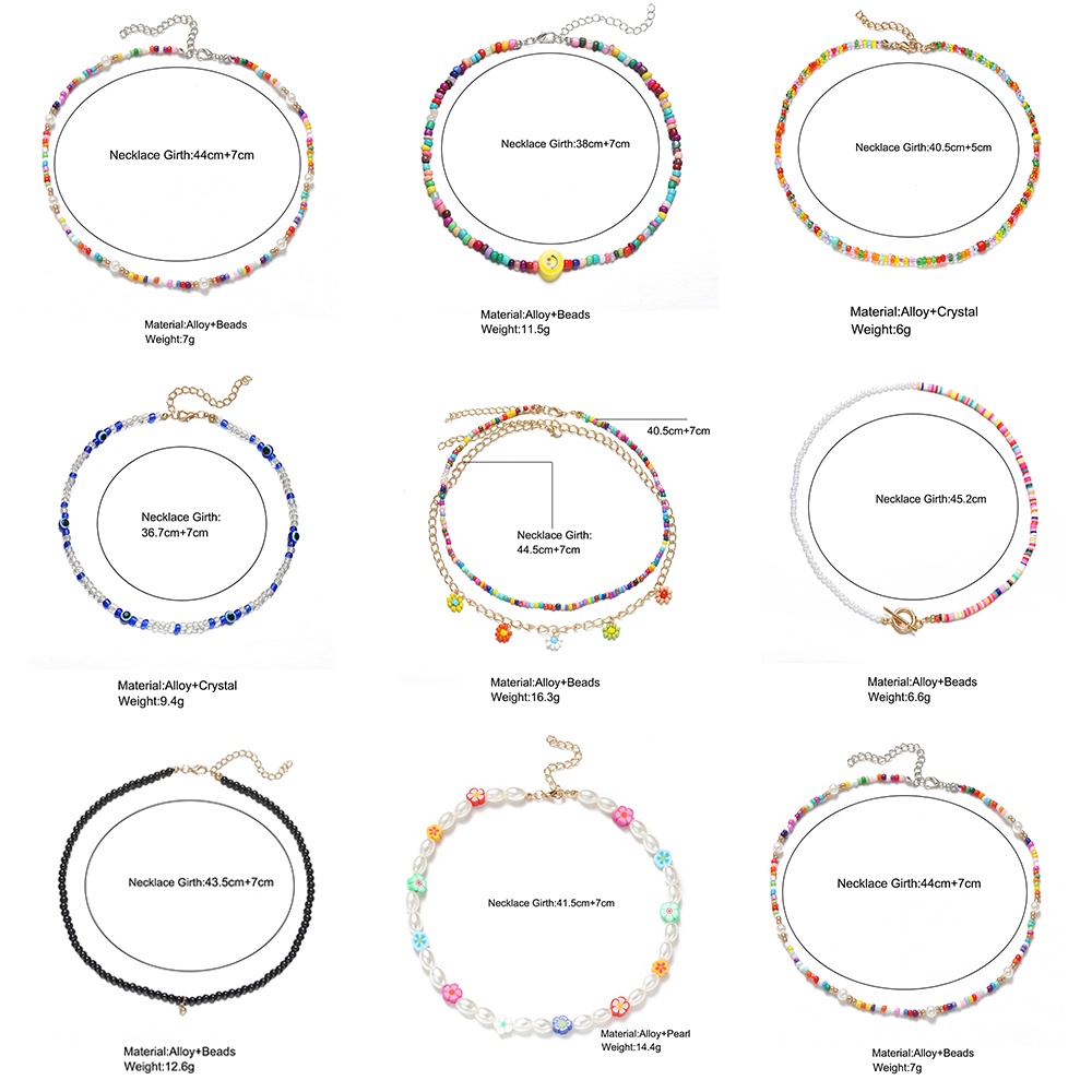 Vòng cổ choker dạng chuỗi hạt phong cách đơn giản thời trang dành cho nữ