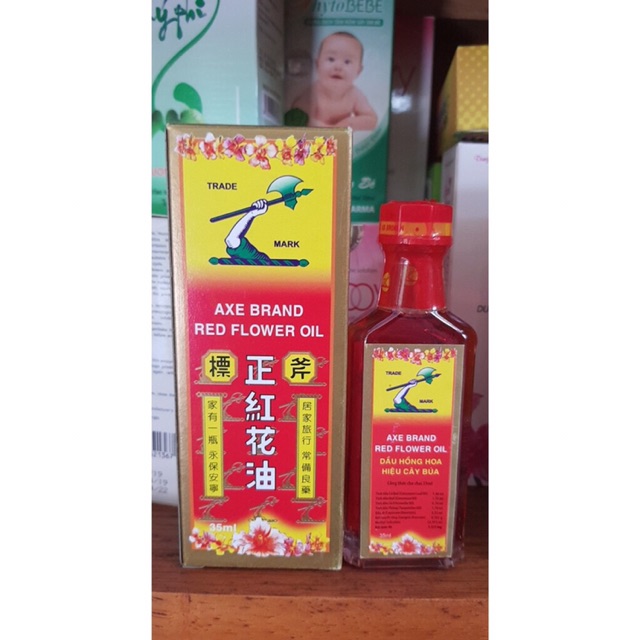 Dầu hồng hoa hiệu cây búa Axe Brand Red Flower Oil (35ml)