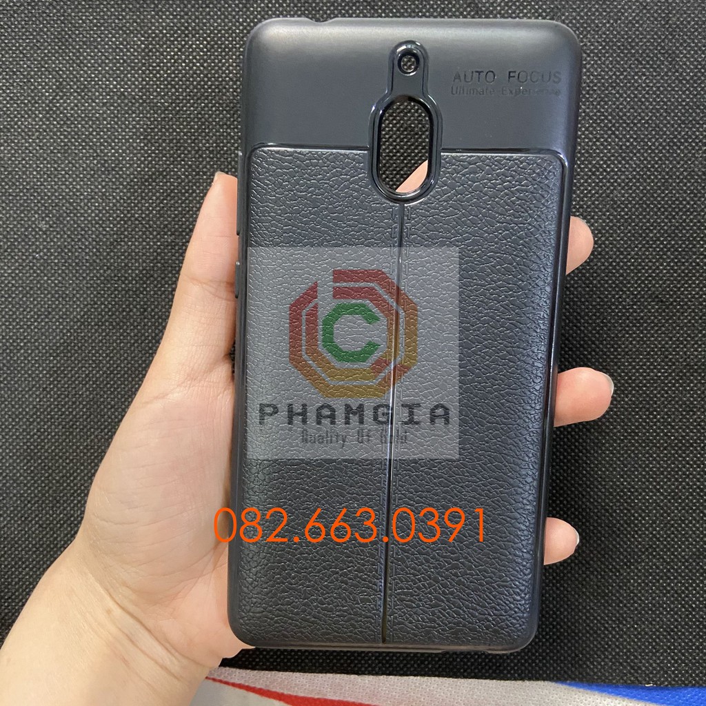 Ốp lưng Nokia 2.1 dẻo đen TPU và dẻo đen auto giả vân da bền đẹp
