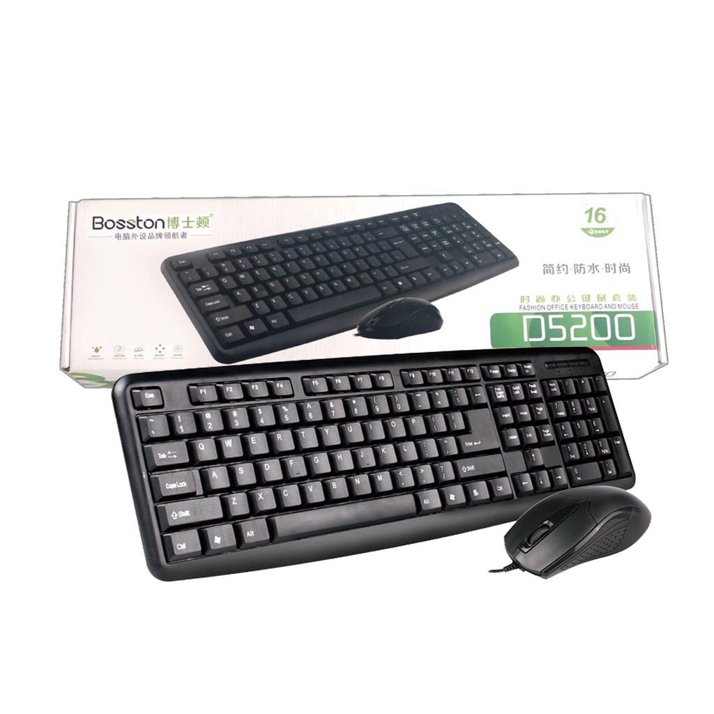 COMBO BÀN PHÍM CHUỘT BOSSTON D5200