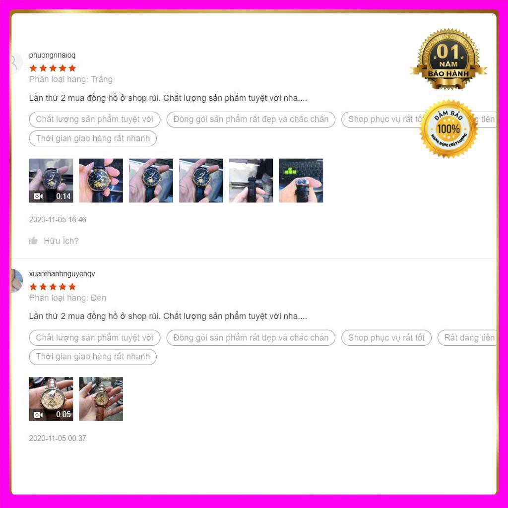 Đồng hồ nam automatic dây da bọc su cực bền hiệu tevise chính hãng (tặng kèm hộp) | BigBuy360 - bigbuy360.vn