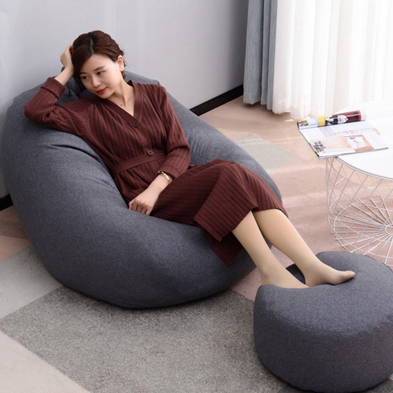 Tmdbyx Vỏ ghế sô pha lười cho người lớn và trẻ em (chỉ gồm vỏ ghế không bao gồm ghế sô pha)