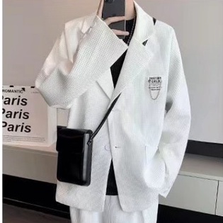 Áo Khoác Vest Dáng Rộng Màu Sắc Trơn Phong Cách Hàn Quốc Cho Nam Giới