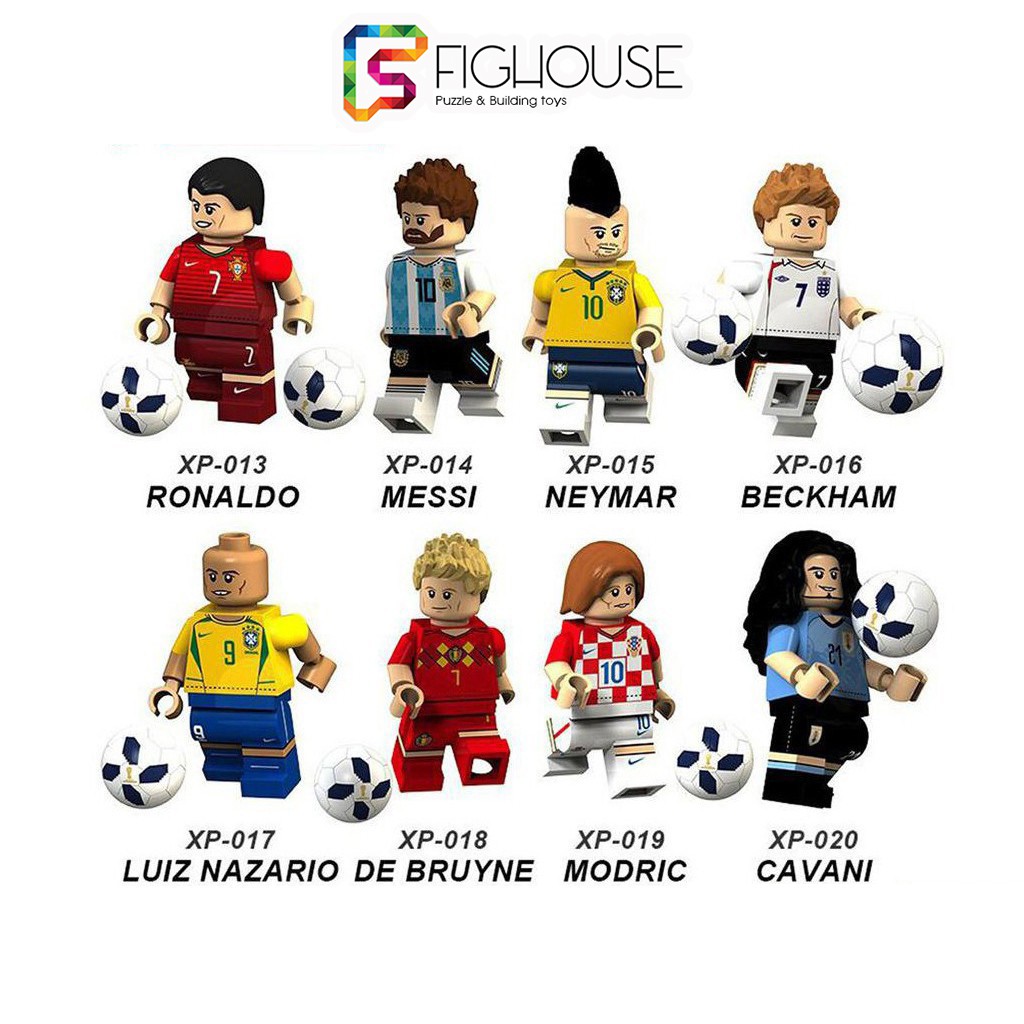 Xếp Hình Minifigures Các Danh Thủ Bóng Đá Messi, Ronaldo, Beckham - Đồ Chơi Lắp Ráp non-lego XT1003 [A12]