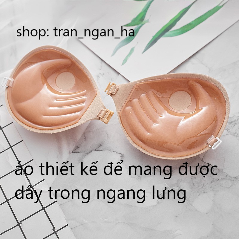 Miếng dán ngực cài trước đệm dày nâng ngực, áo dán ngực silicon mã áo p29