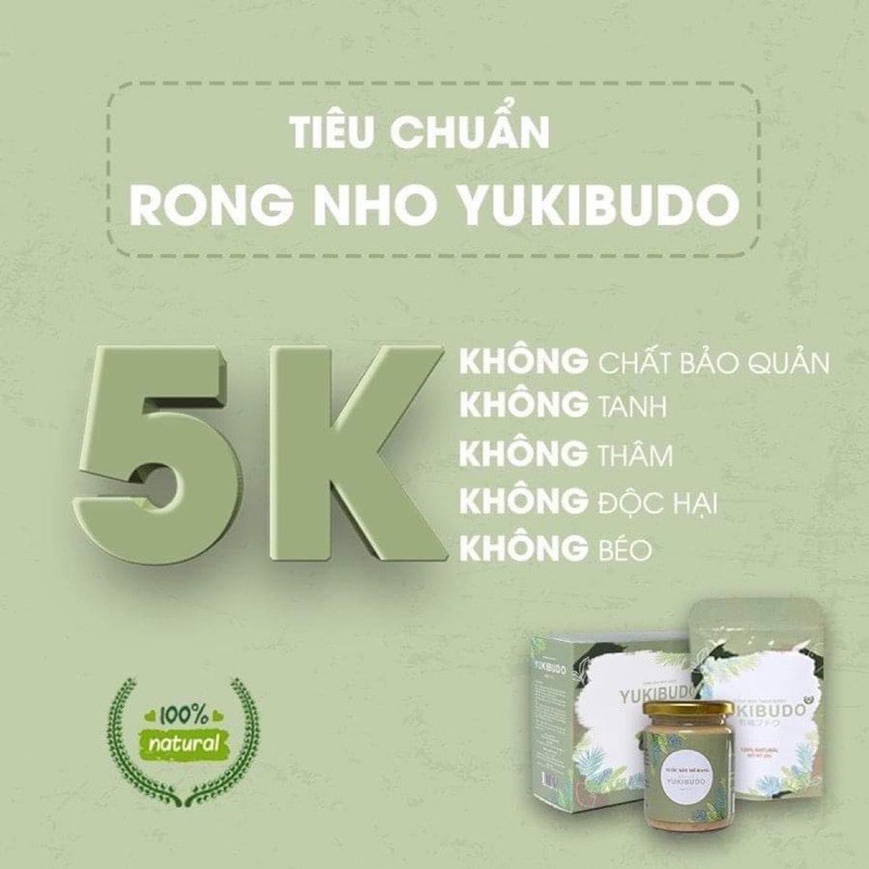 [CHÍNH HÃNG] 3 Hộp Rong Nho Tách Nước YUKIBUDO theo công nghệ nhật bản Tặng kèm 10 gói sốt mè rang. HÀNG CÓ SẴN