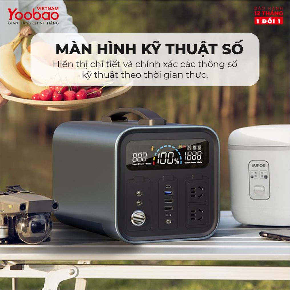 Trạm Sạc Dự Phòng 280800mAh AC220V/1000W Yoobao EN1000S