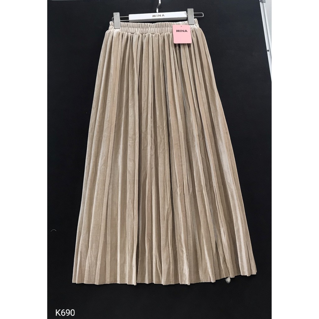 Chân váy xếp ly dáng dài - K690
