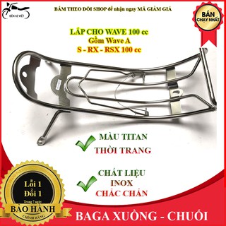 [CÓ VIDEO] Baga chuối Baga xuồng màu inox trắng lắp WAVE 100 (gồm WAVE A 100 WAVE S 100 WAVE RS 100 )