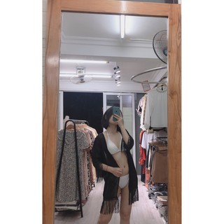 Kimono choàng dáng dài đẹp mặc đi biển
