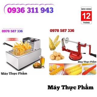 (Giá Huỷ Diệt) Bếp Chiên Nhúng Điện + Máy Cắt Khoai Tây Lốc Xoáy