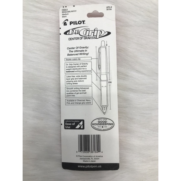 Bút bi bấm cao cấp PILOT Dr.Grip  - MỸ