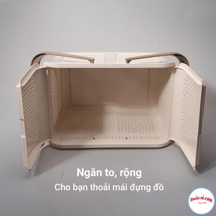 Làn giỏ nhựa đựng đồ đi sinh có nắp và quai xách nhựa Việt Nhật 2604 cho mẹ và bé - Buôn rẻ.com 00994