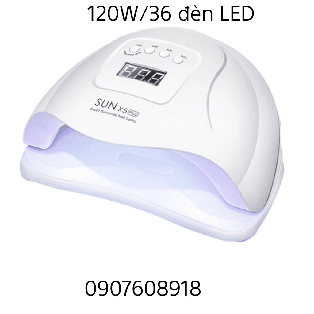 Máy Hơ Gel Sun X5 PLUS Chính Hãng 120W, 36 Đèn LED,bảo hành 1-1, Hơ móng nhanh khô. Chuyên Dùng Cho Nail