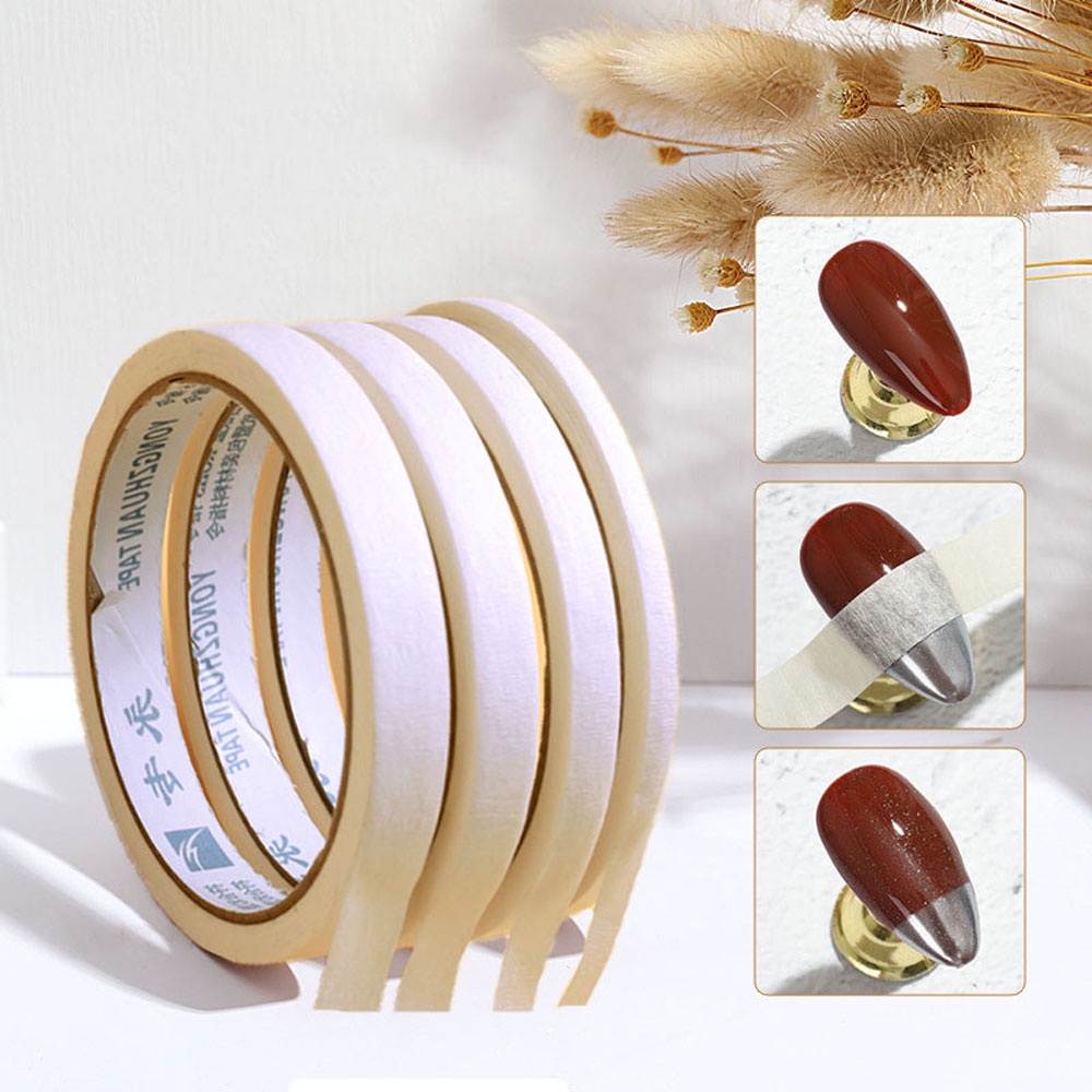 [Hàng mới về] Set 5 cuộn băng keo trắng dán móng tay trang trí nghệ thuật kiểu Pháp