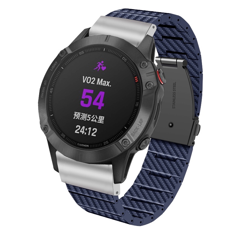 Dây Đeo Sợi Carbon 22mm 26mm Cho Đồng Hồ Thông Minh Garmin Fenix 7X 7 Solar / 6X 6 Pro 5 5X Plus 3 3HR / Epix