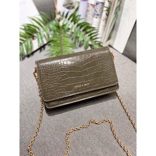Túi xách tay nữ CHARLES & KEITH CROC-EFFECT CLUTCH