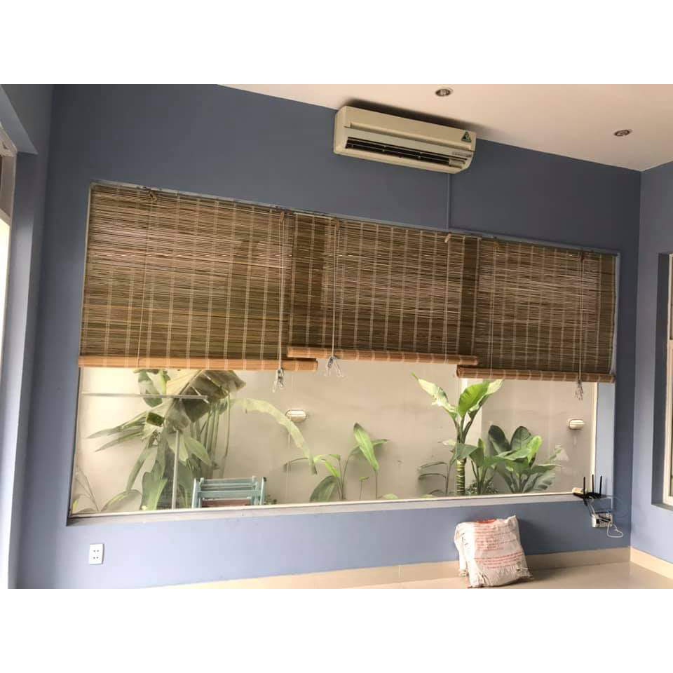 Mành rèm tre che nắng che mưa ngoài trời kích thước rộng 1,5m x cao 1m9